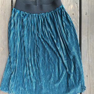 Blue Velvet Midi Anthrolpologie Skirt